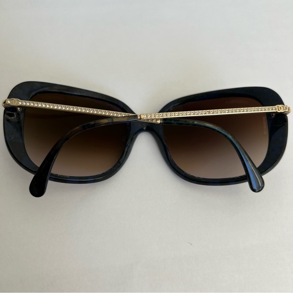 Chanel Blue Sunglasses with Swarovski Crystals main image 4